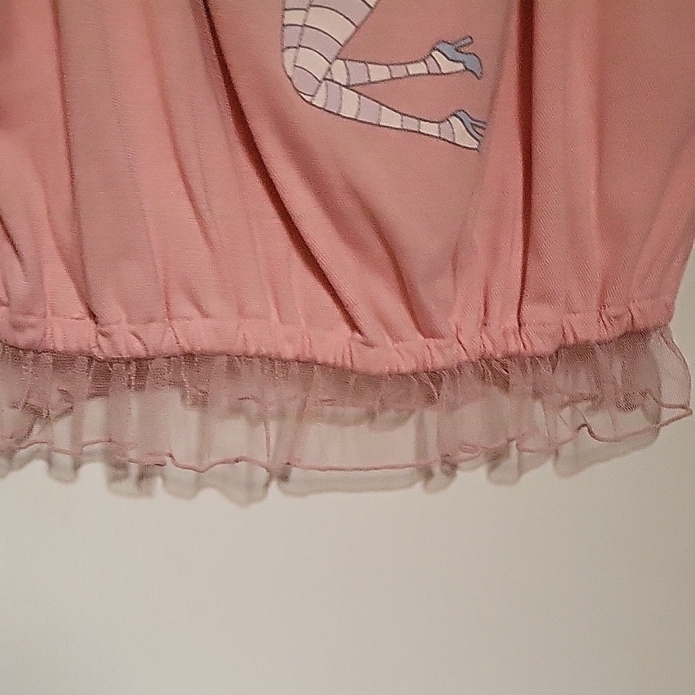 LIZ LISA | Womens Small Pink Ruffled Crop Top - Picture 4 of 6